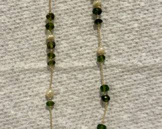 Pearl & Peridot Necklace
