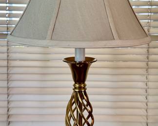 Twisted Cage Brass Lamp