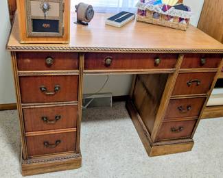 Very cool! Vintage mid century desk - solid!