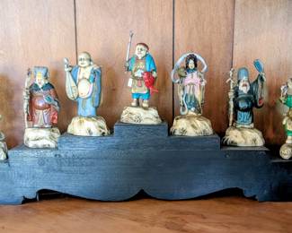 Seven lucky gods withstand- celluloid.