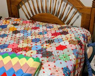 Excellent Queen bed with headboard frame, footboard and mattress set.