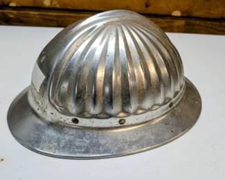 Vintage aluminum hard hat.