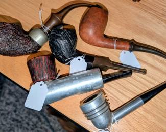 Vintage pipes including k&P Peterson.