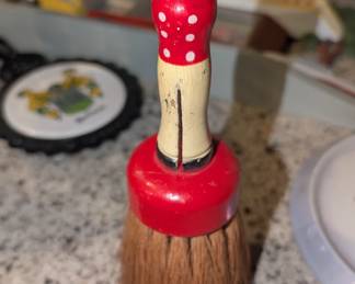 Primitive bellhop valet clothing brush, black Americana.