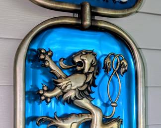 Vintage lowenbrau beer wall advertising sign.