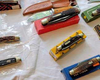 Schrade old timer pocket knives, case pocket knives.