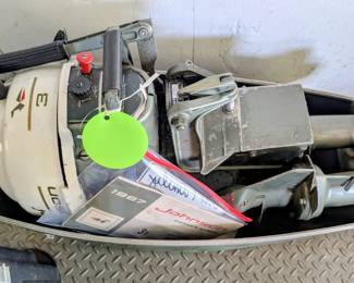 Rare! 1967 Johnson 3 hp sea horse portable trolling motor-2-piece with case and book.