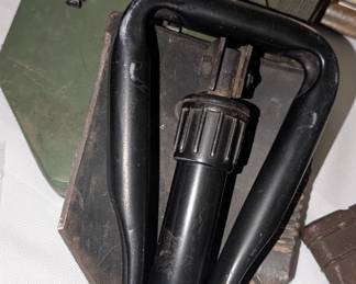 Vintage military folding shovel