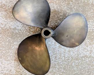 Vintage brass propeller