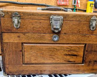 Old vintage Union 7 drawer machinist tool box.