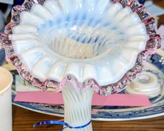 Fenton art glass Rosaline pink Jack in the pulpit.