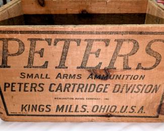 Peters ammunition wood box crate.