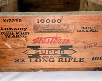 Western ammunition wooden box- crates.