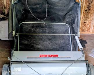 Craftsman lawn sweeper.