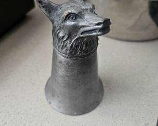 Wolf head shot glass