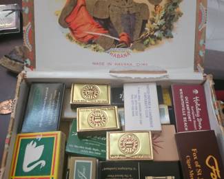 Cigar boxes full of match books