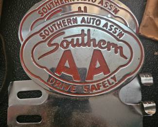 Car license tag toppers. New old stock