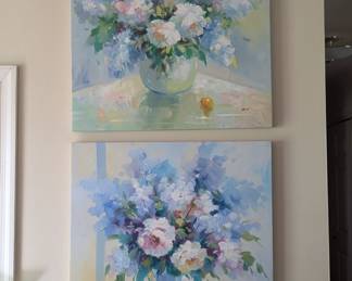 Acrylic floral paintings 