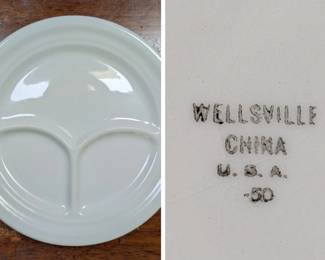Plates with dividers by WELLSVILLE CHIBA USA  16 pieces 