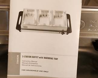 Nostalgia 3 piece warming tray