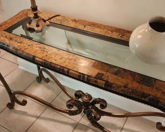 Closer view of table