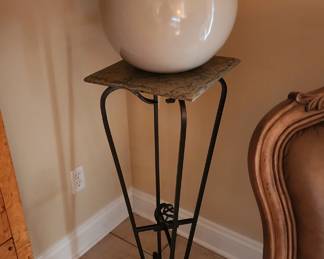 Marble and iron stand