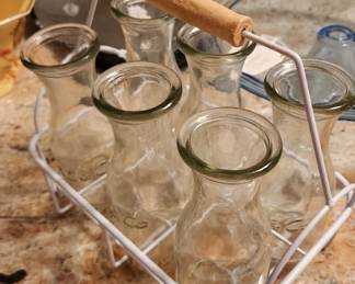 Jally and Company milk jugs in carrying tray