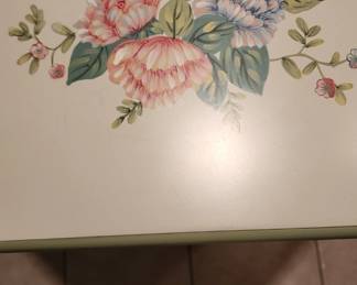 Close up of top of chest of drawers