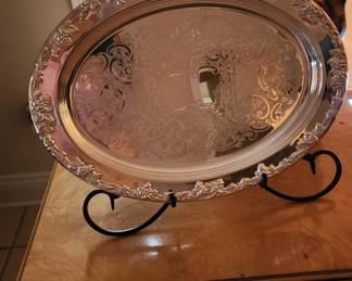 Gorham silver pate 14 inch platter