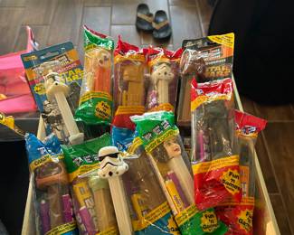 Multiple PEZ : Sesame Street, Meet the Robinson’s, Star Wars, Ninja Turtles, Bugs Bunny, Christmas, The Simpsons, Cereal, Easter, Valentines, Ice Age, and more. 