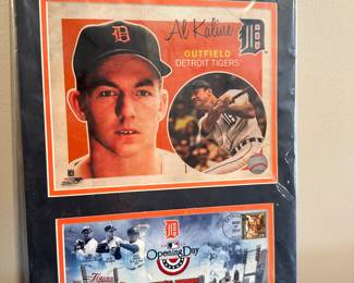 Signed Al Kaline poster 