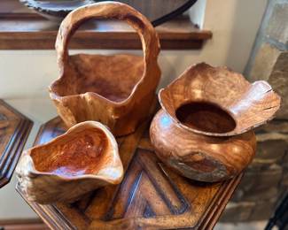 Burl wood bowls 