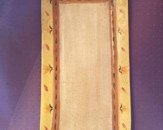 Hand-Painted Ceramic Tray with Floral Motif 