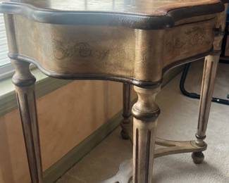 Antique Italian Rococo Style Giltwood Side Table 