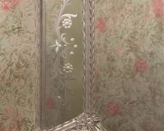 Venetian Etched Glass Octagonal Mirror with Ribbons 