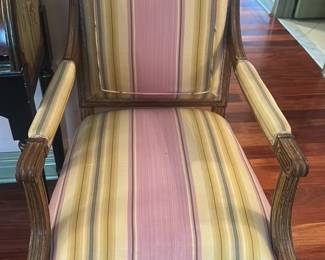 Pair of French Style Armchairs with Painted Desk 