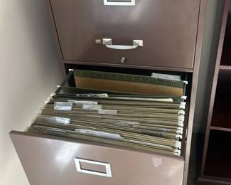 Vintage 4 Drawer Metal Filing Cabinet 
