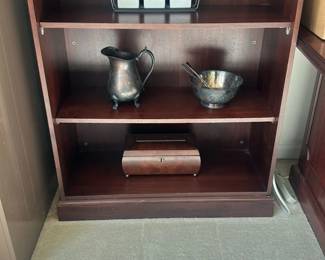 Antique Silver Pitcher and Bowl with Serving Utensils 