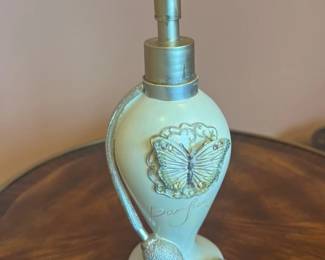 Vintage Perfume Atomizer with Butterfly embellishment