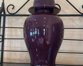 Purple Ceramic Ginger Jar with Lid 