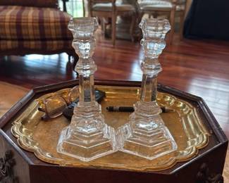 Tiffany & Co. Antique Crystal Candlesticks 