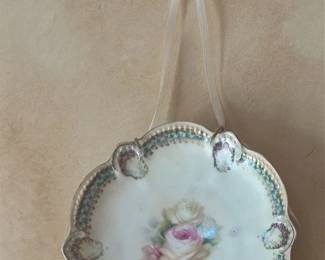 Vintage Decorative Porcelain Plates with Floral Motifs 