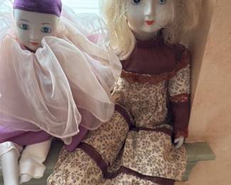 Vintage Porcelain Doll Set 