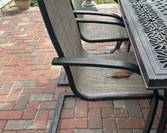 Ornate Cast Aluminum Patio Dining Set 