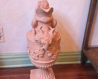 Terracotta Amphora with Putti and Grapes 