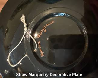 Straw Marquetry Decorative Plate