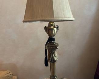 Neoclassical Gilt Bronze Table Lamp with Tassel