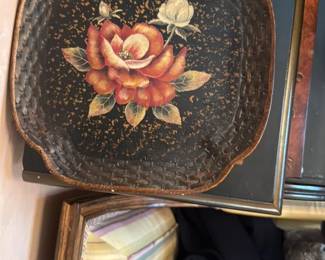Vintage Hand-Painted Decorative Tray 