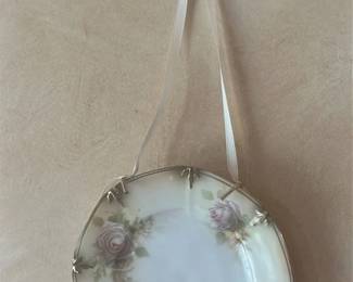 Vintage Decorative Porcelain Plates with Floral Motifs 