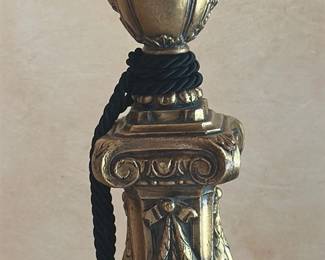 Neoclassical Gilt Bronze Table Lamp with Tassel